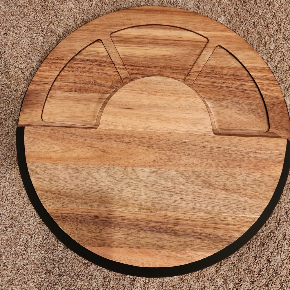 Barrel Inspired Swivel Cheeseboard Set- New Never Used